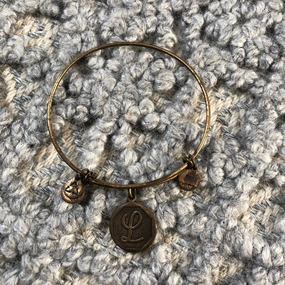 ALEX and ANI "L" Charm Bracelet
